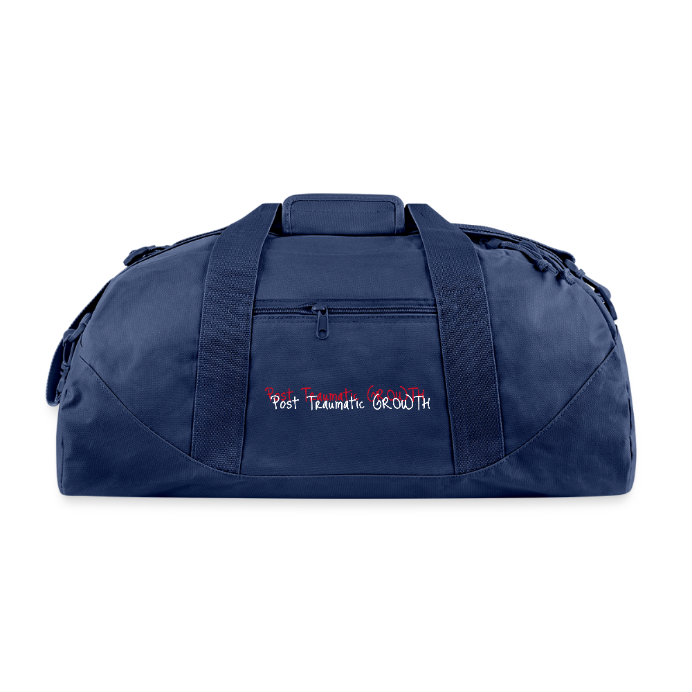 Post Traumatic Growth $quad Recycled Duffel Bag - navy