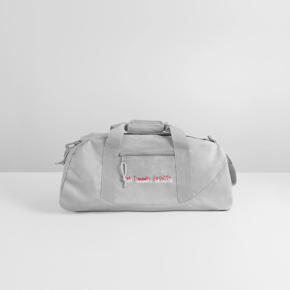 Post Traumatic Growth $quad Recycled Duffel Bag - gray