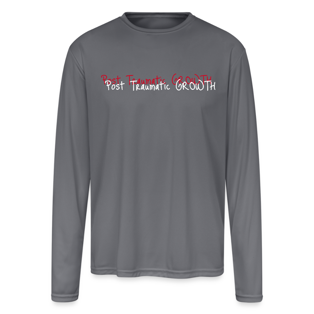 Men's Moisture Wicking Performance Long Sleeve PTG T-Shirt - gray