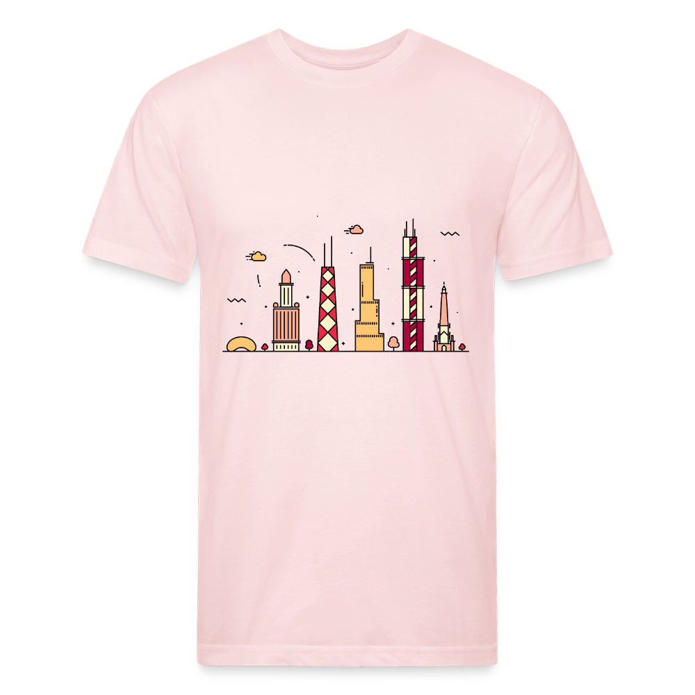 Animated Chicago Skyline T-Shirt - blush pink