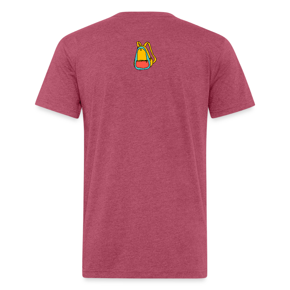 Animated Chicago Skyline T-Shirt - heather burgundy
