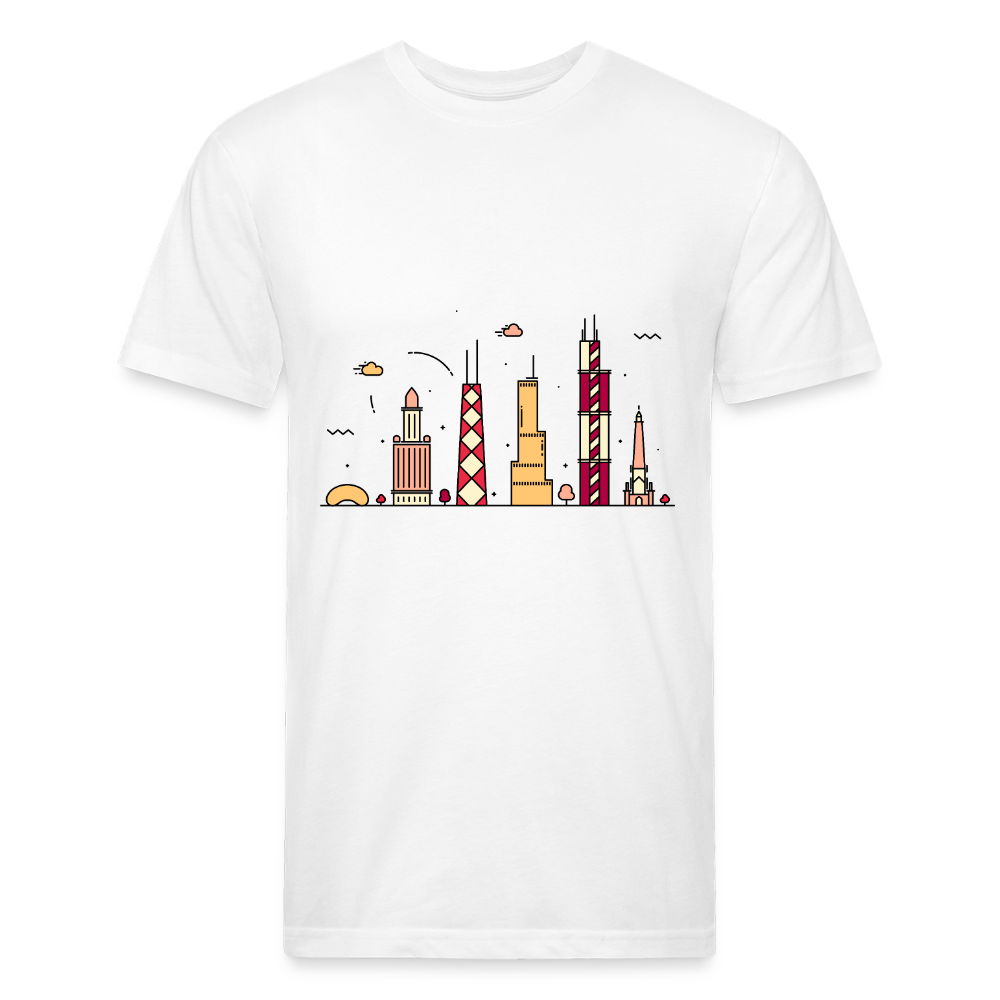 Animated Chicago Skyline T-Shirt - white