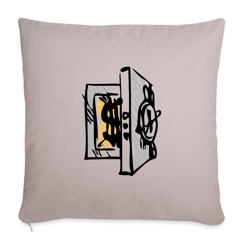 SQUAD PAPER MONEY Throw Pillow Cover 18” x 18” - light taupe