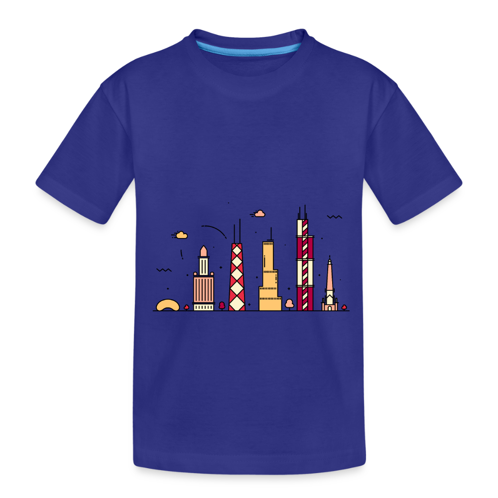 Toddler Premium Organic Chicago T-Shirt - royal blue