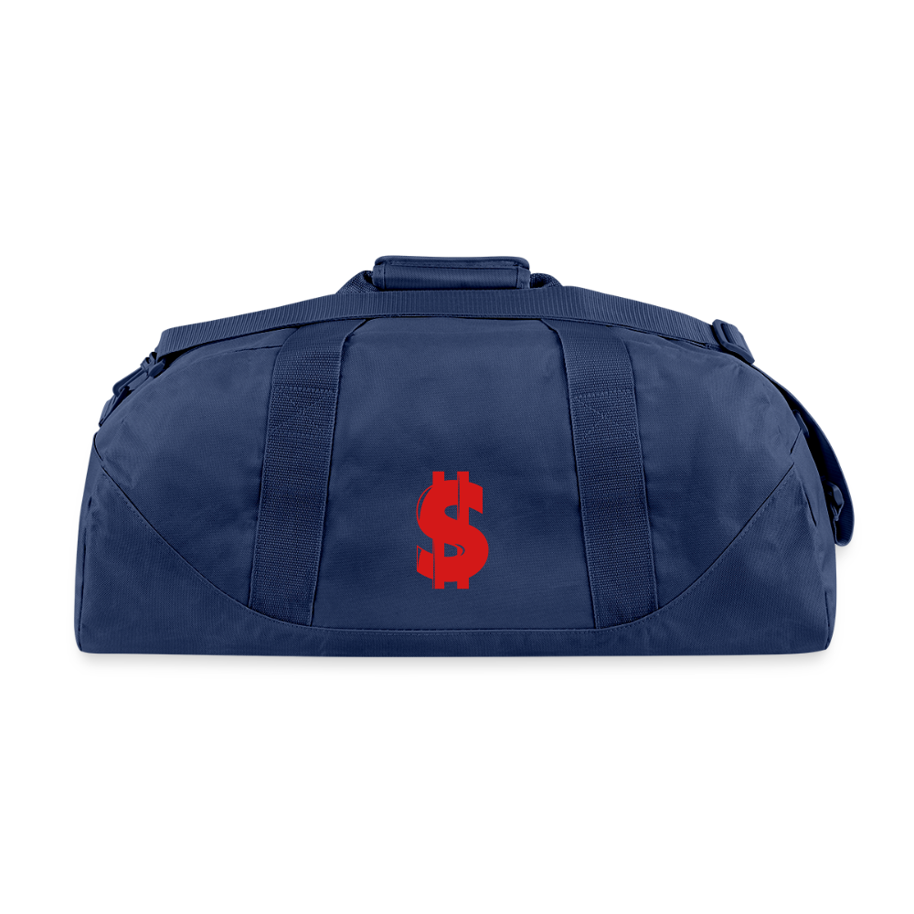 Post Traumatic Growth $quad Recycled Duffel Bag - navy