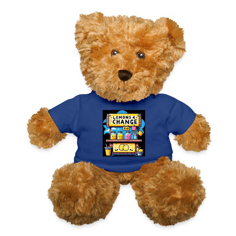 Lemons 4 Change Teddy Bear - royal blue