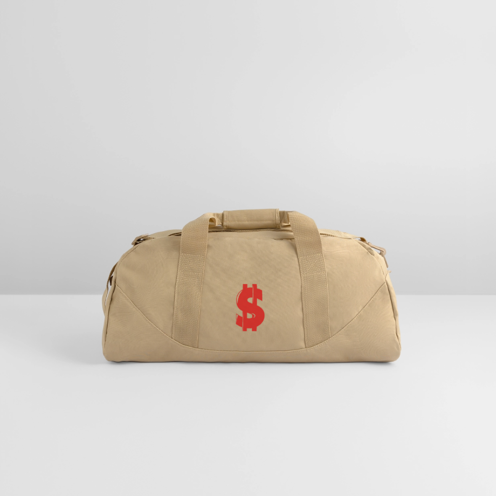 Post Traumatic Growth $quad Recycled Duffel Bag - beige