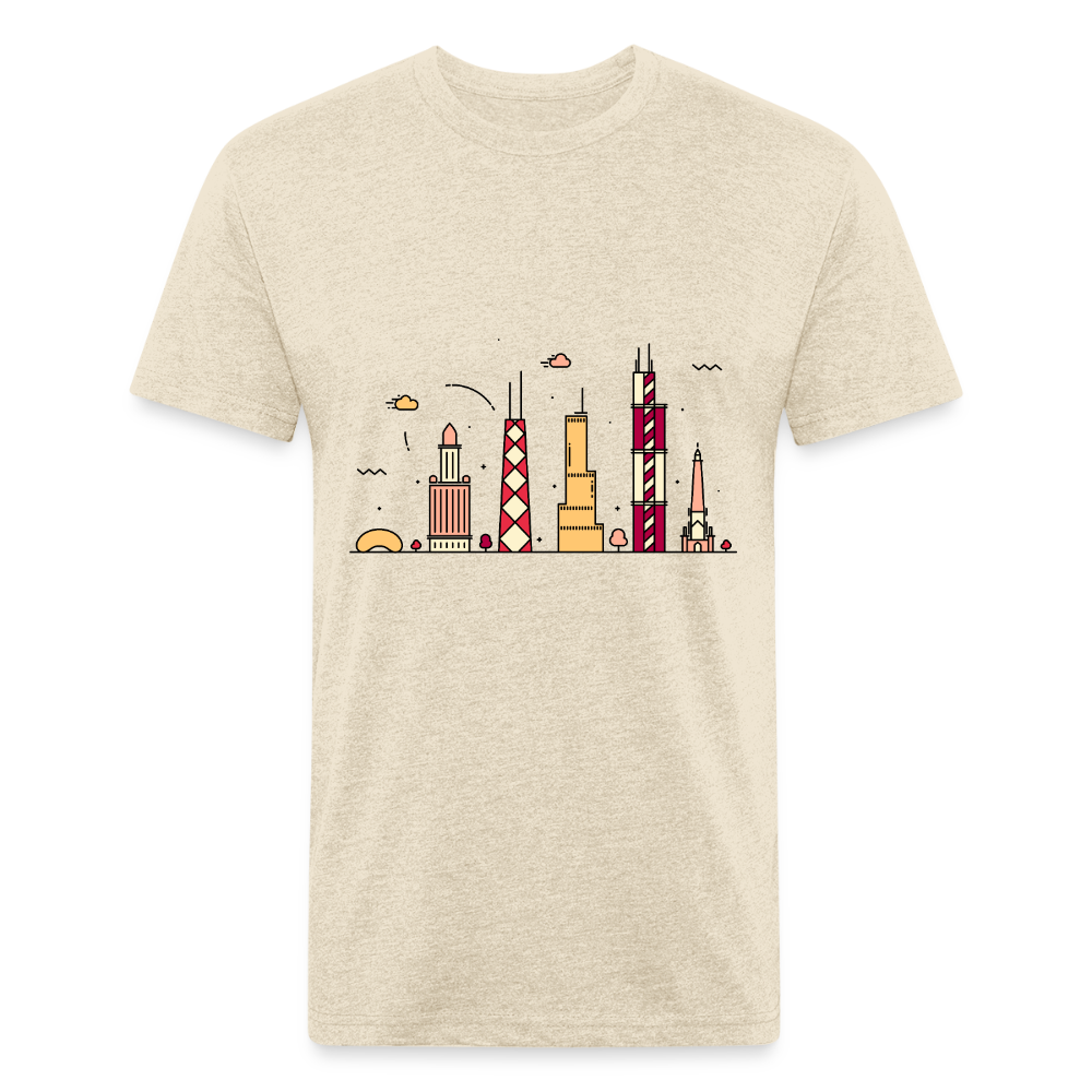 Animated Chicago Skyline T-Shirt - heather cream