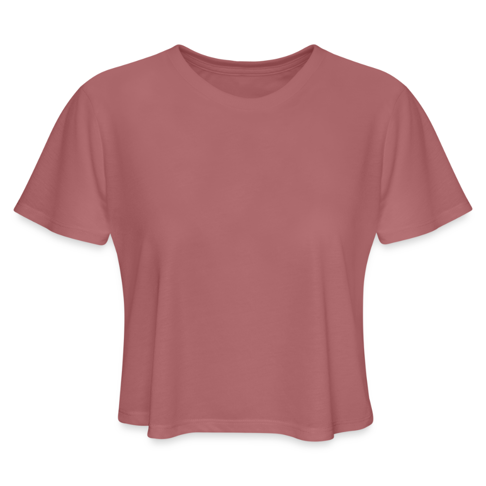 Women's Cropped Backpack Plain T-Shirt - mauve
