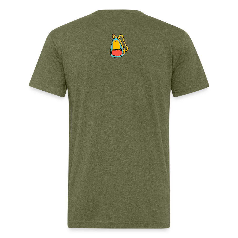 Animated Chicago Skyline T-Shirt - heather military green
