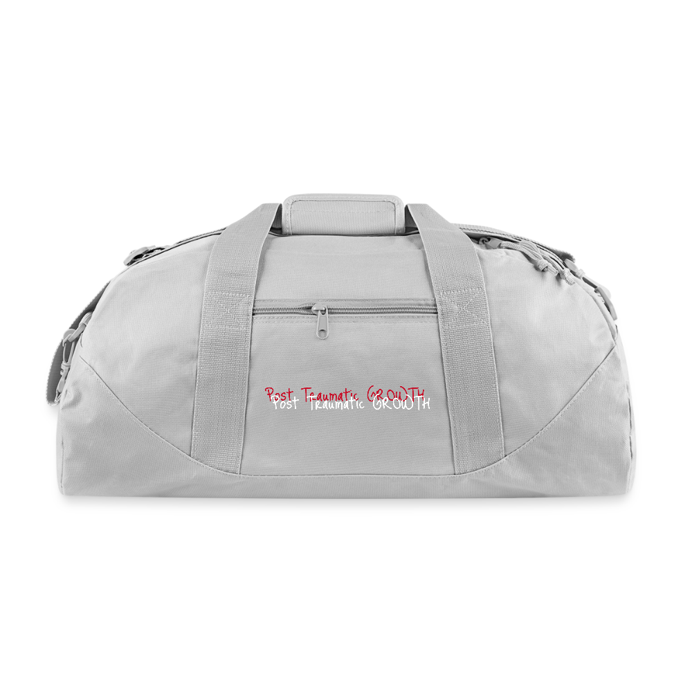 Post Traumatic Growth $quad Recycled Duffel Bag - gray