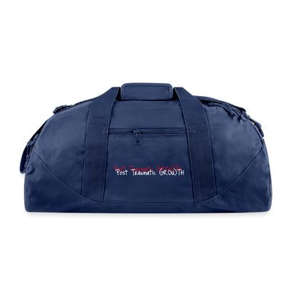 Post Traumatic Growth $quad Recycled Duffel Bag - navy