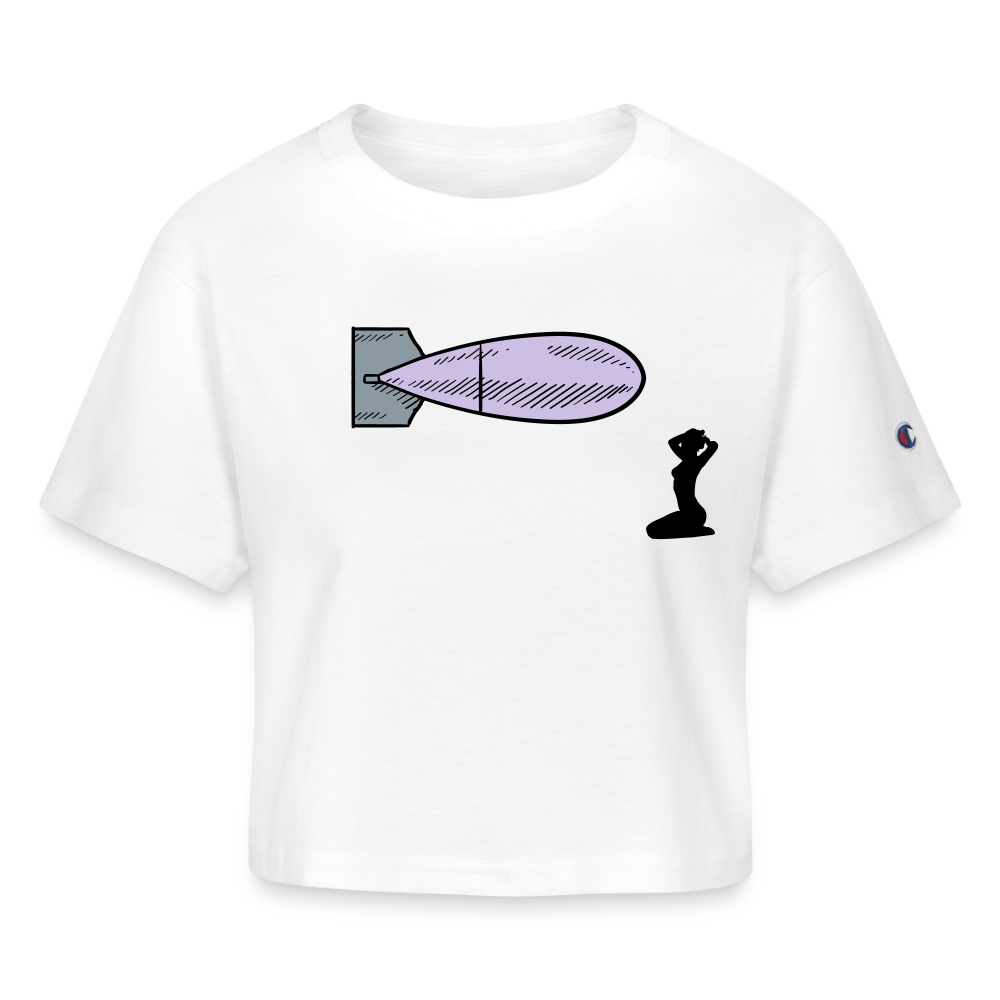 Champion Women’s Cropped Submarine T-Shirt - white