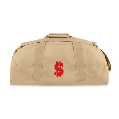 Post Traumatic Growth $quad Recycled Duffel Bag - beige