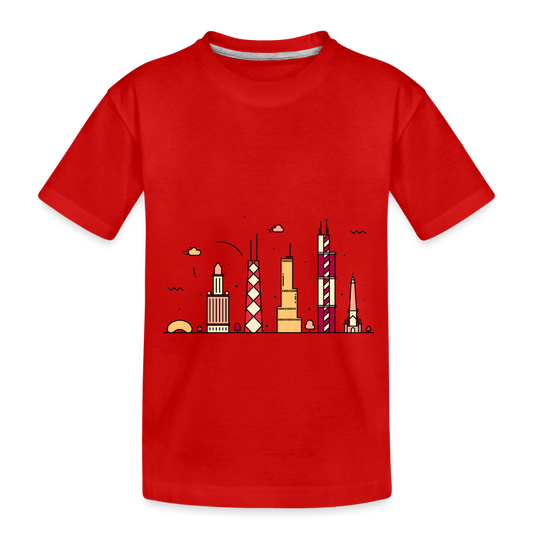 Toddler Premium Organic Chicago T-Shirt - red