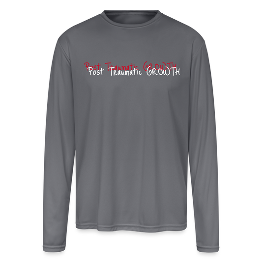 Men's Moisture Wicking Performance Long Sleeve PTG T-Shirt - gray