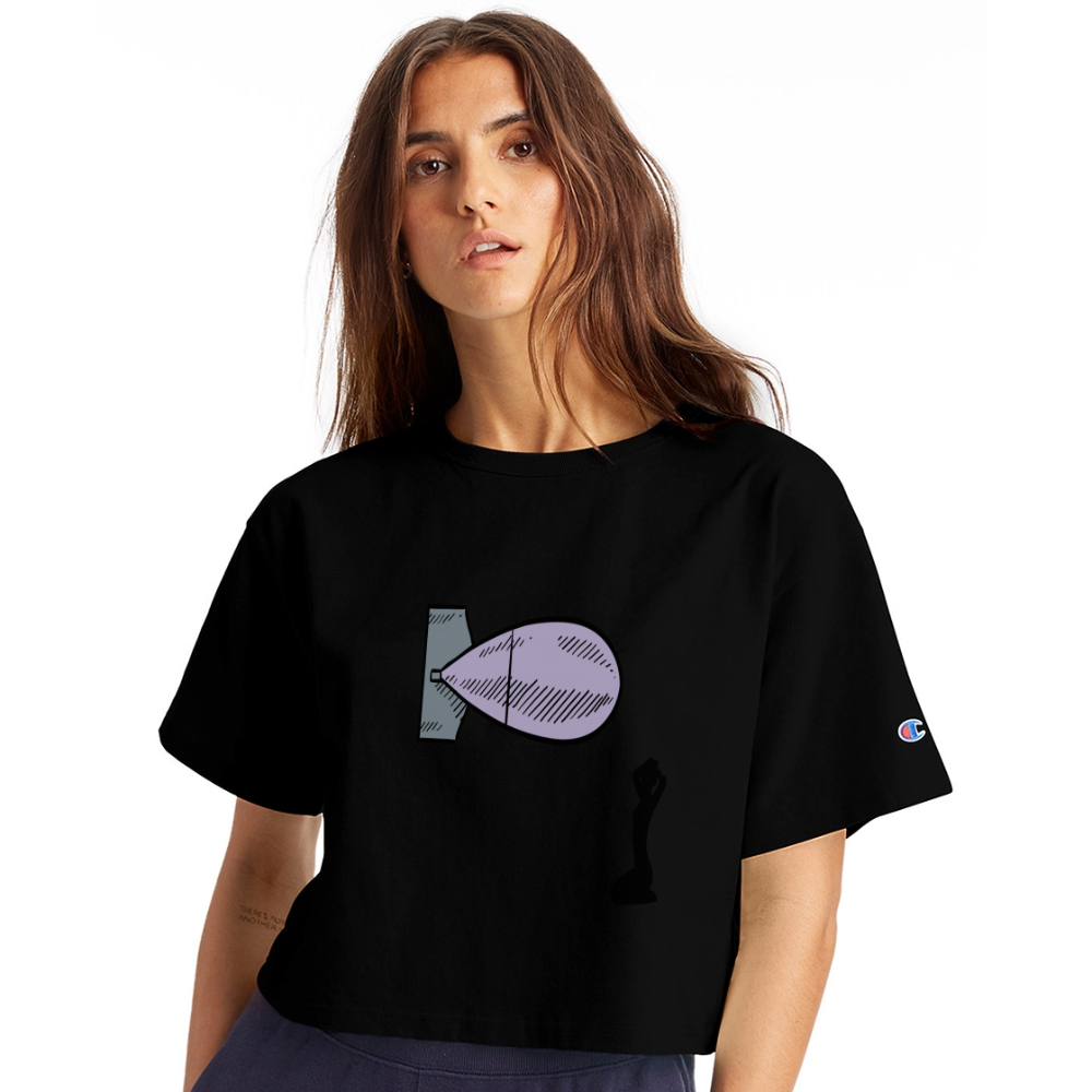 Champion Women’s Cropped Submarine T-Shirt - black