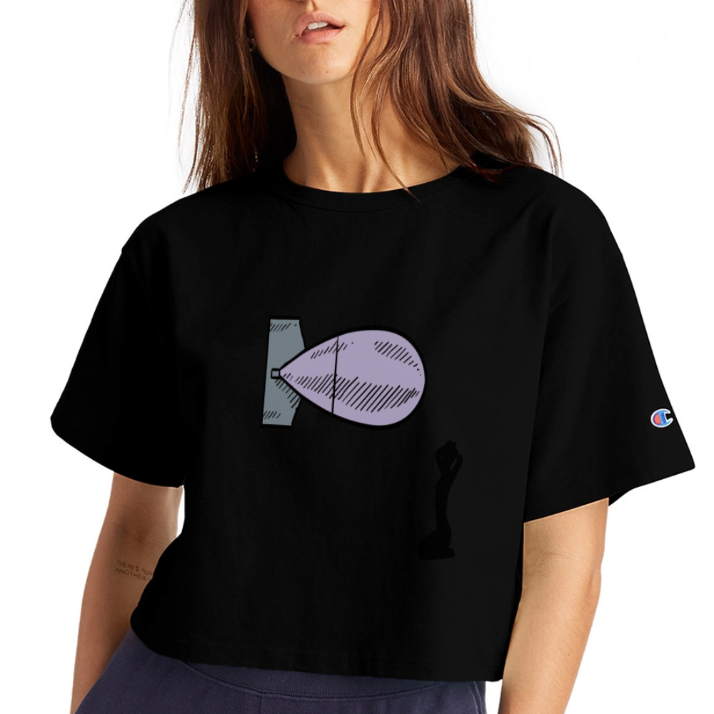 Champion Women’s Cropped Submarine T-Shirt - black