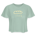 Women's Cropped T-Shirt | Bread & Company - dusty mint blue