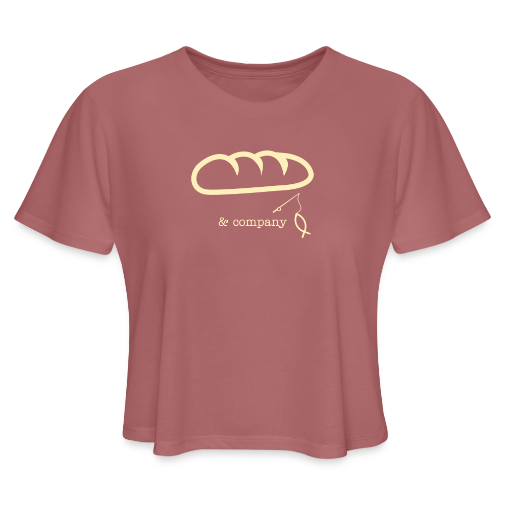 Women's Cropped T-Shirt | Bread & Company - mauve