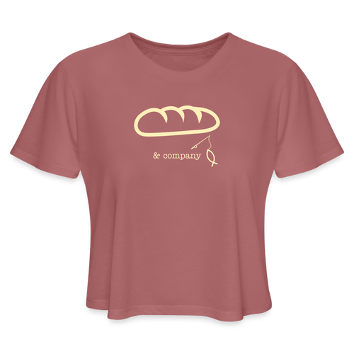 Women's Cropped T-Shirt | Bread & Company - mauve