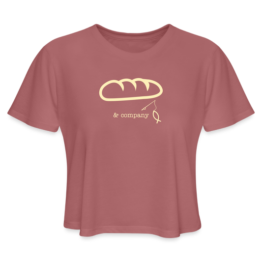 Women's Cropped T-Shirt | Bread & Company - mauve