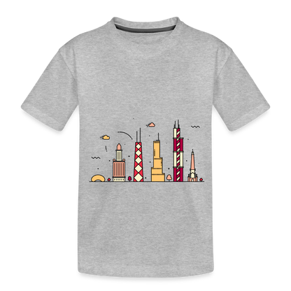 Toddler Premium Organic Chicago T-Shirt - heather gray