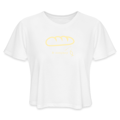 Women's Cropped T-Shirt | Bread & Company - white