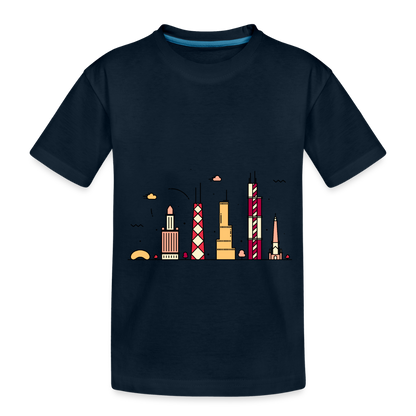 Toddler Premium Organic Chicago T-Shirt - deep navy