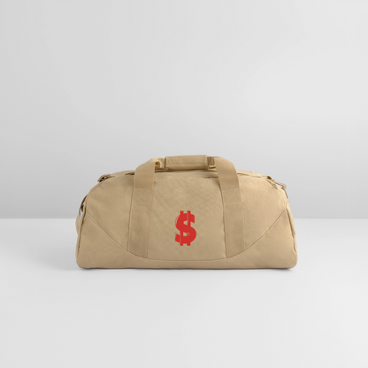 Post Traumatic Growth $quad Recycled Duffel Bag - beige