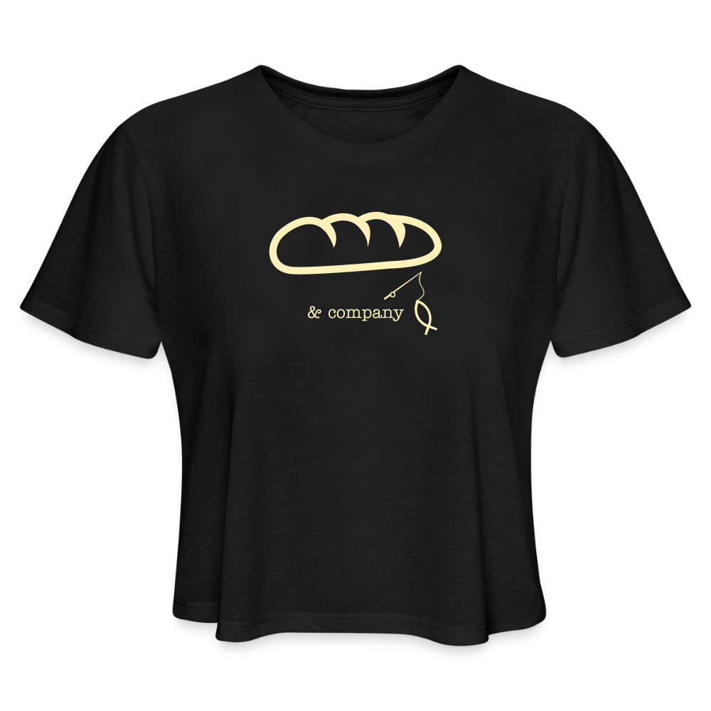 Women's Cropped T-Shirt | Bread & Company - black