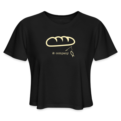 Women's Cropped T-Shirt | Bread & Company - black