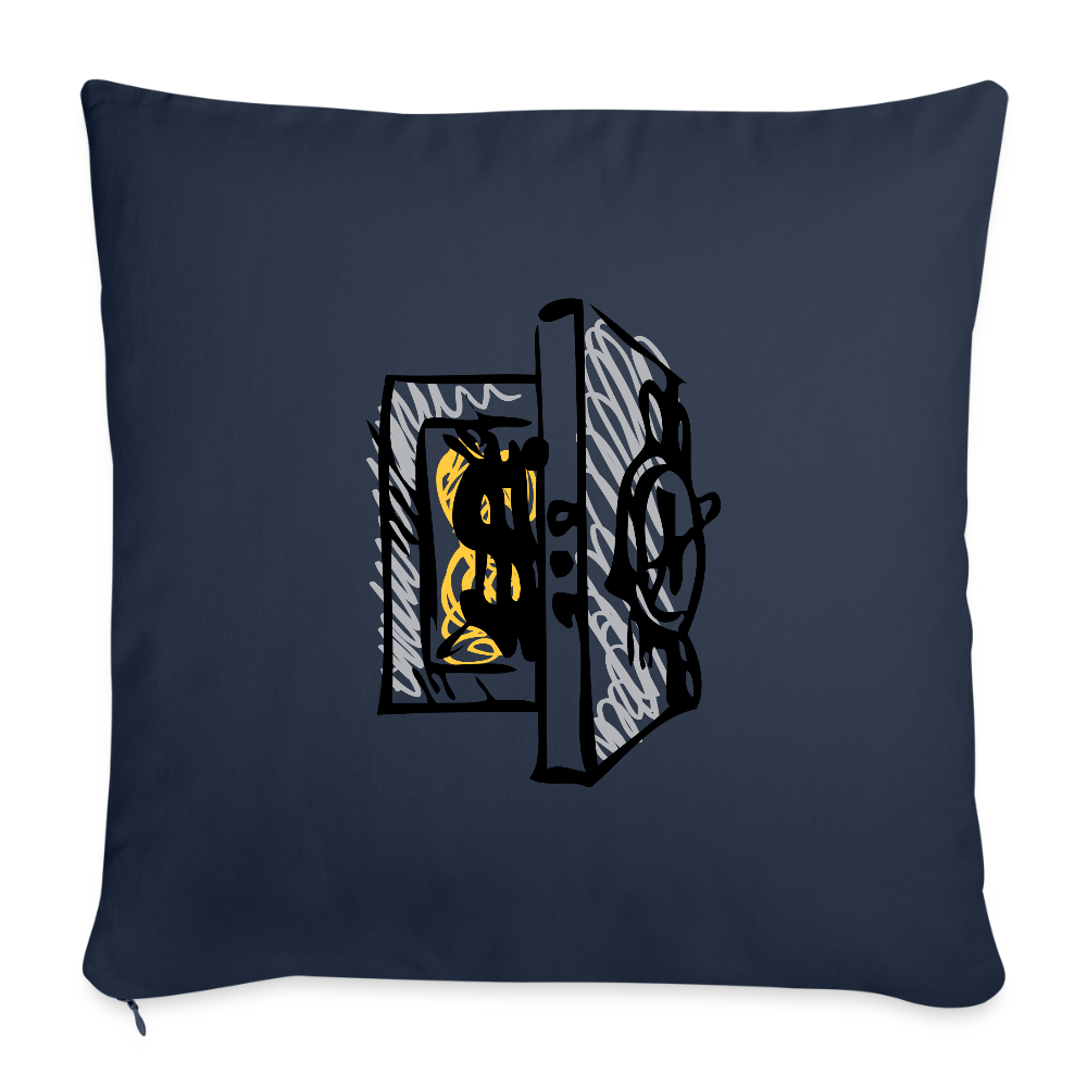 SQUAD PAPER MONEY Throw Pillow Cover 18” x 18” - navy