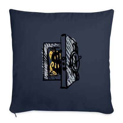 SQUAD PAPER MONEY Throw Pillow Cover 18” x 18” - navy