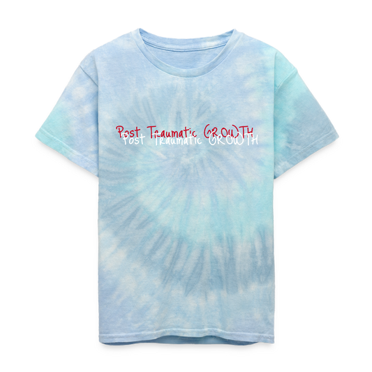 Kid's Tie Dye Post Traumatic Growth T-Shirt - blue lagoon