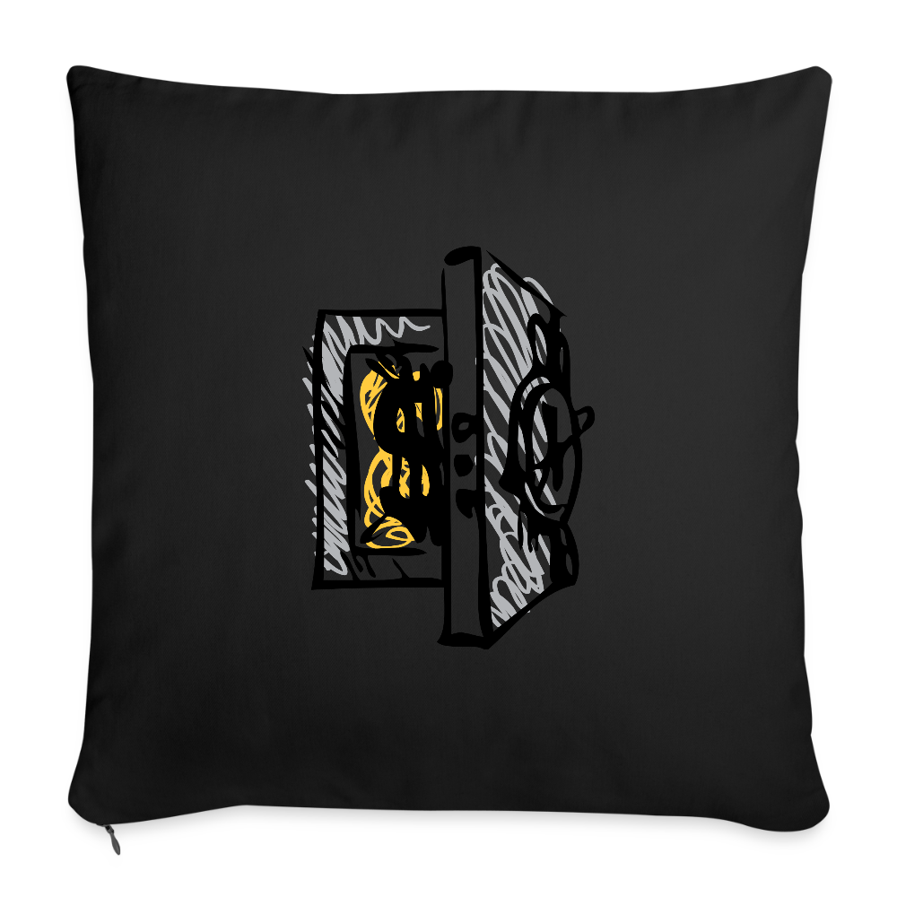 SQUAD PAPER MONEY Throw Pillow Cover 18” x 18” - black