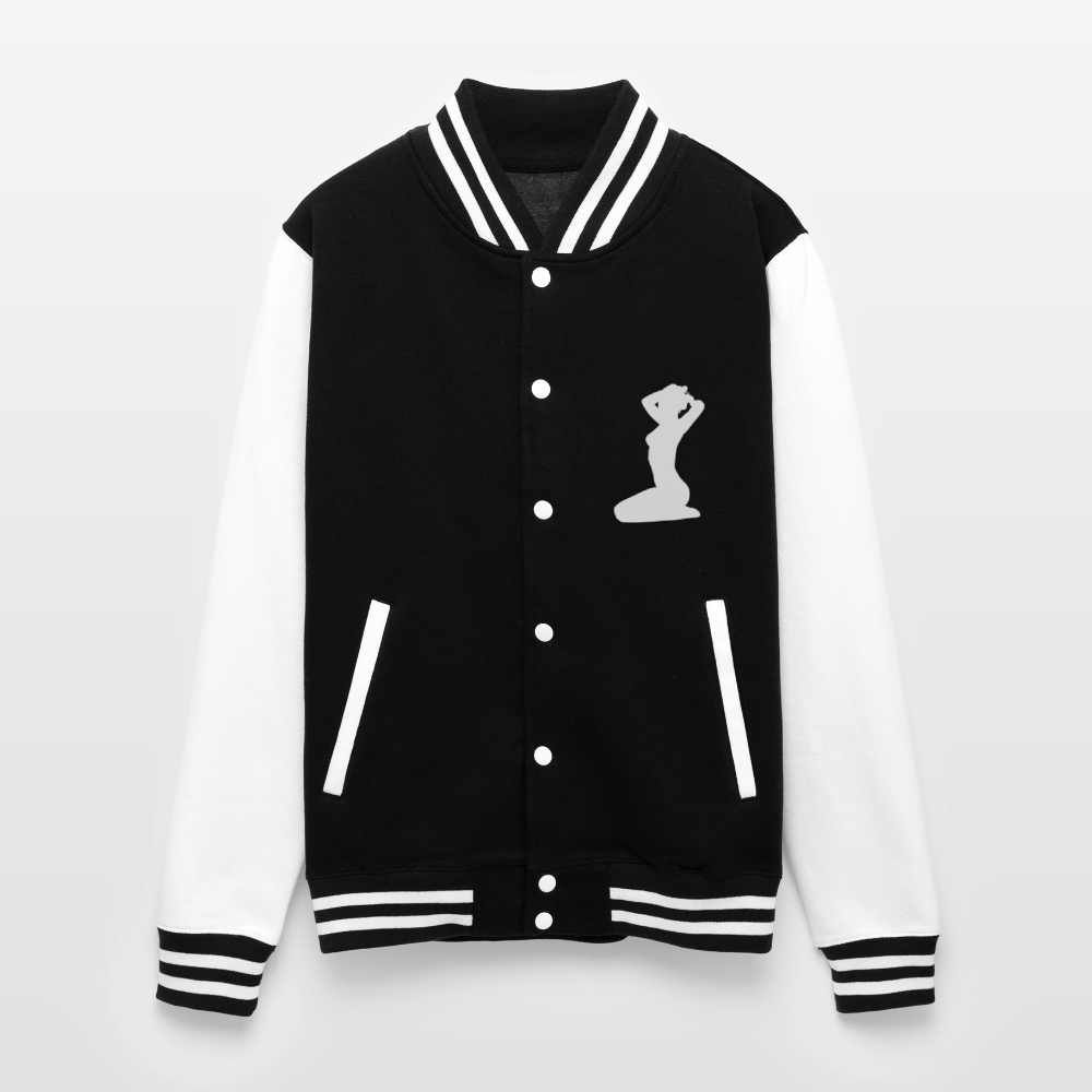 Squad Heavyweight Letterman Jacket - black/white