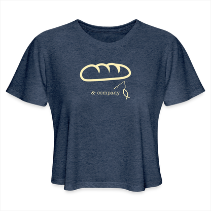 Women's Cropped T-Shirt | Bread & Company - heather navy