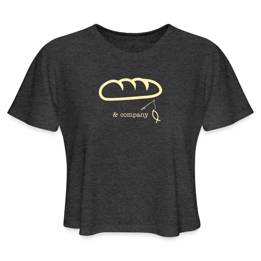 Women's Cropped T-Shirt | Bread & Company - deep heather