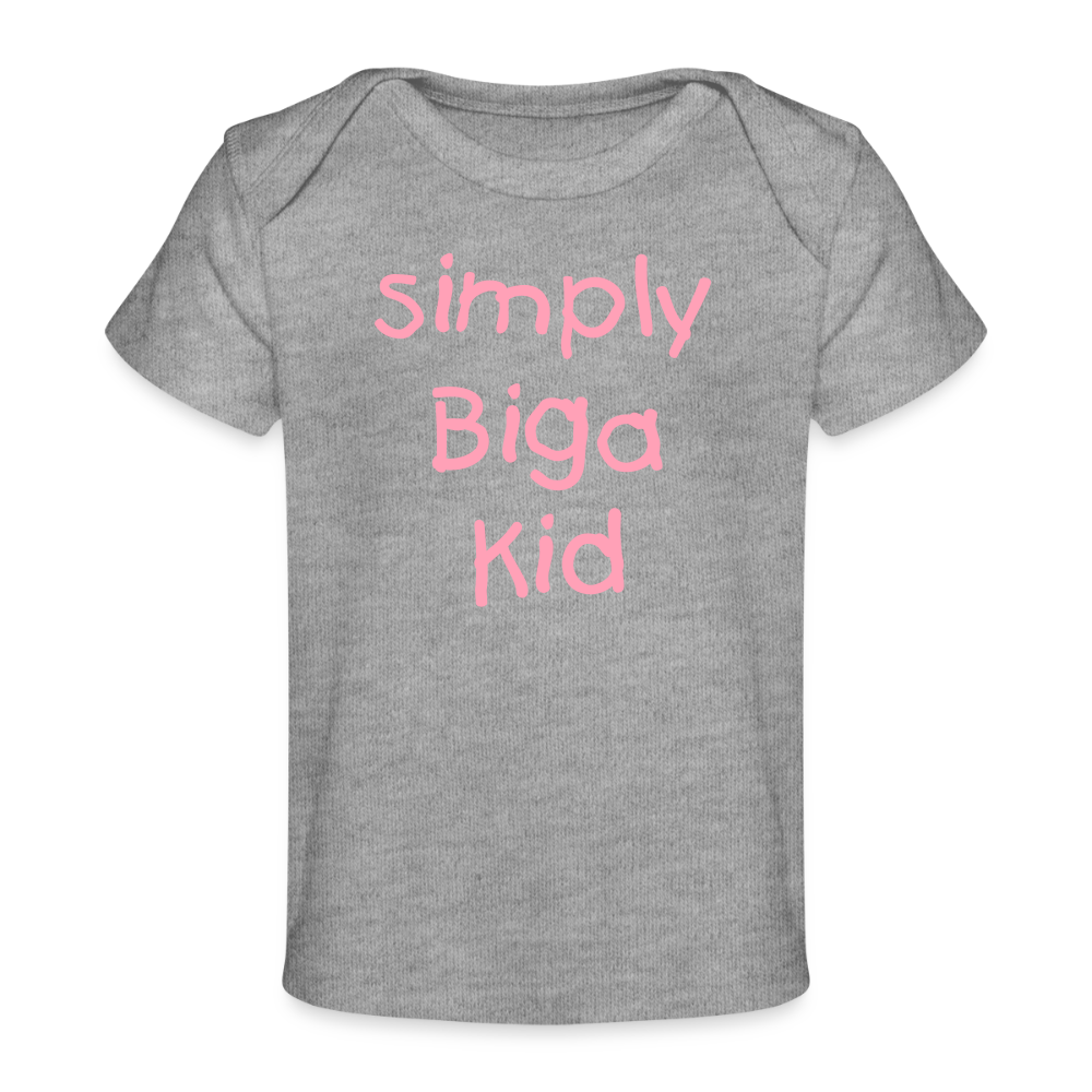 Organic Simply Biga Kid |  Baby T-Shirt - heather grey