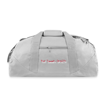 Post Traumatic Growth $quad Recycled Duffel Bag - gray