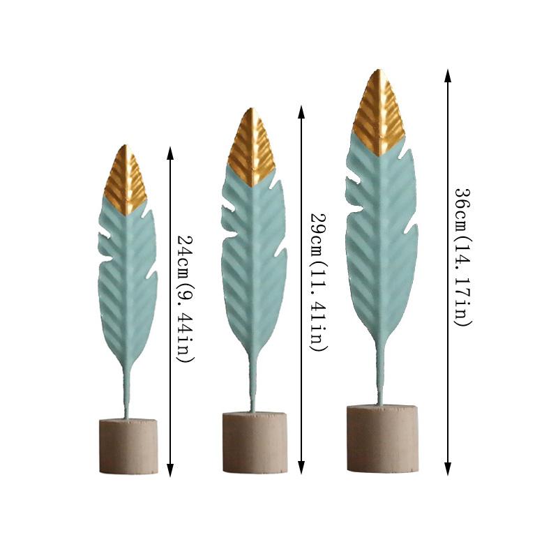 Modern Feather Wooden Figurines