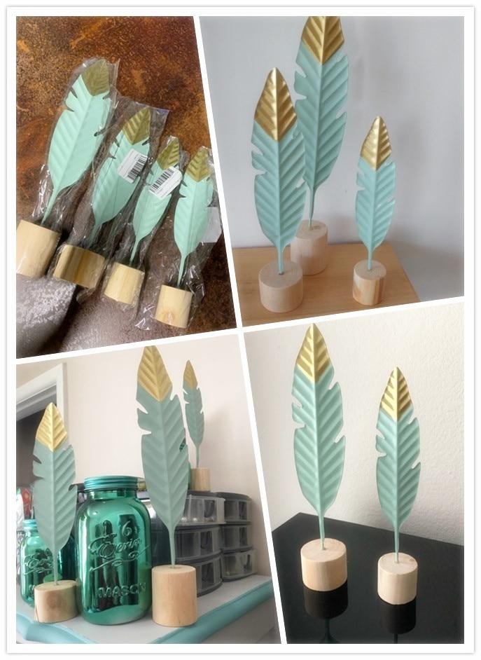 Modern Feather Wooden Figurines