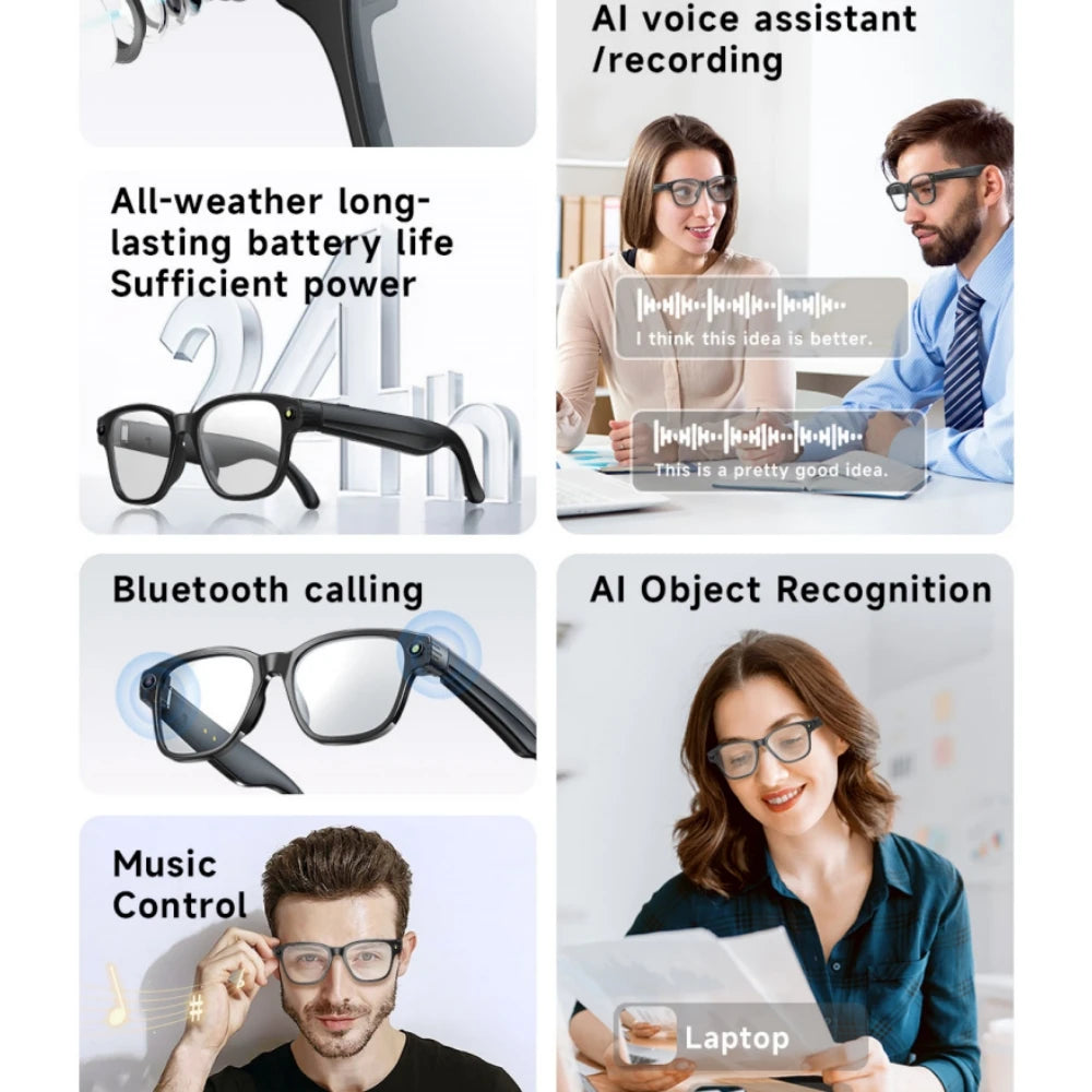📸 L801 Smart Glasses — Next-Gen Wearable Tech with HD Camera & AI Features