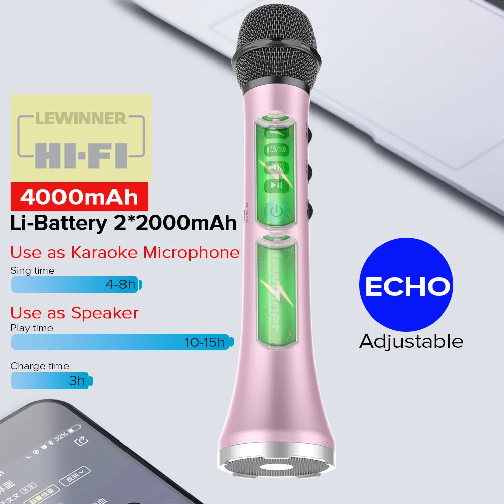 LEWINNER L-698 Wireless Karaoke Microphone