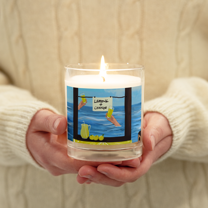 Glass jar soy wax candle - Lemons 4 Change