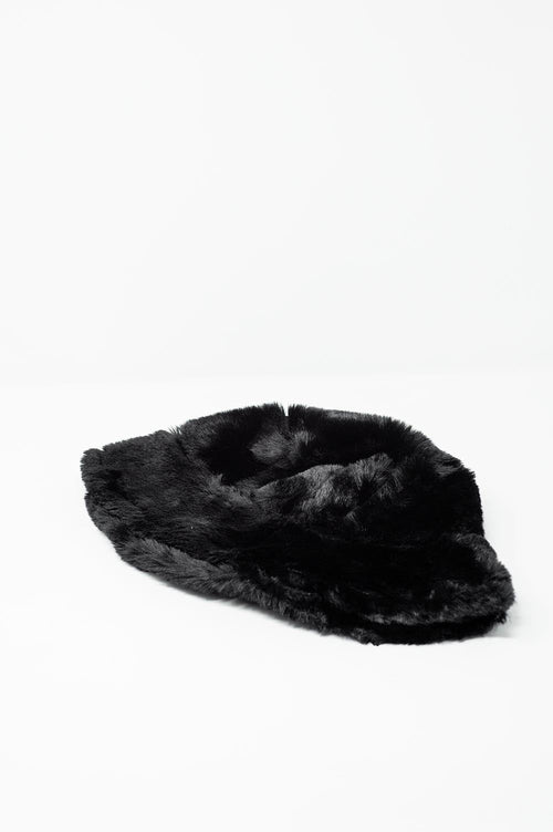 Black Reversible Teddy Bucket Hat