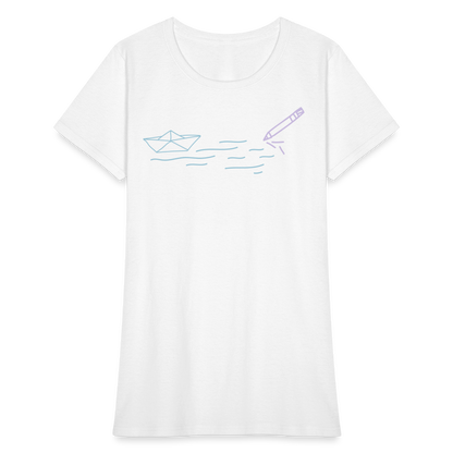 Women's T-Shirt - Sailing Paper - white