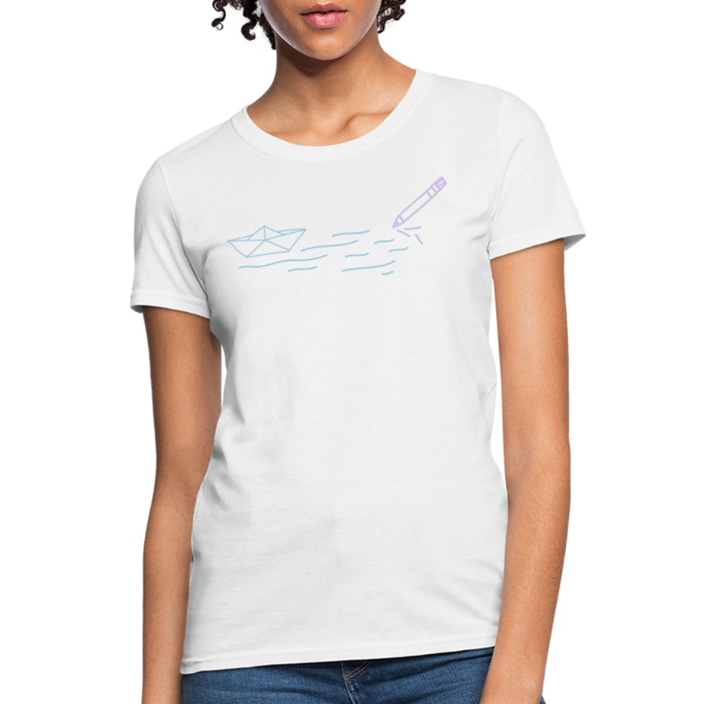 Women's T-Shirt - Sailing Paper - white