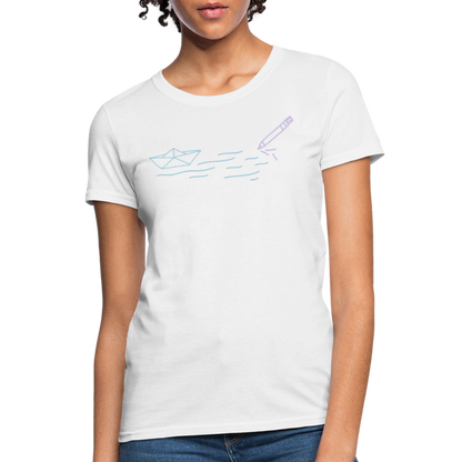 Women's T-Shirt - Sailing Paper - white